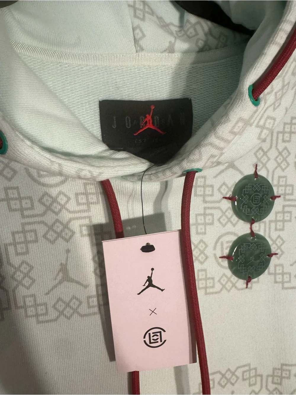 100% Authentis Jordan X CLOT Jade Fleece Hoodie